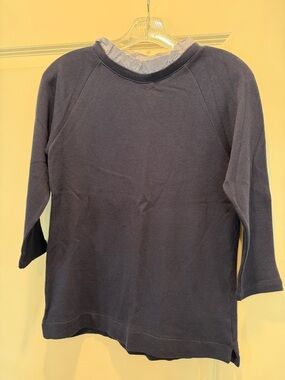 Crewcuts Navy Casual top 3/4 length sleeve